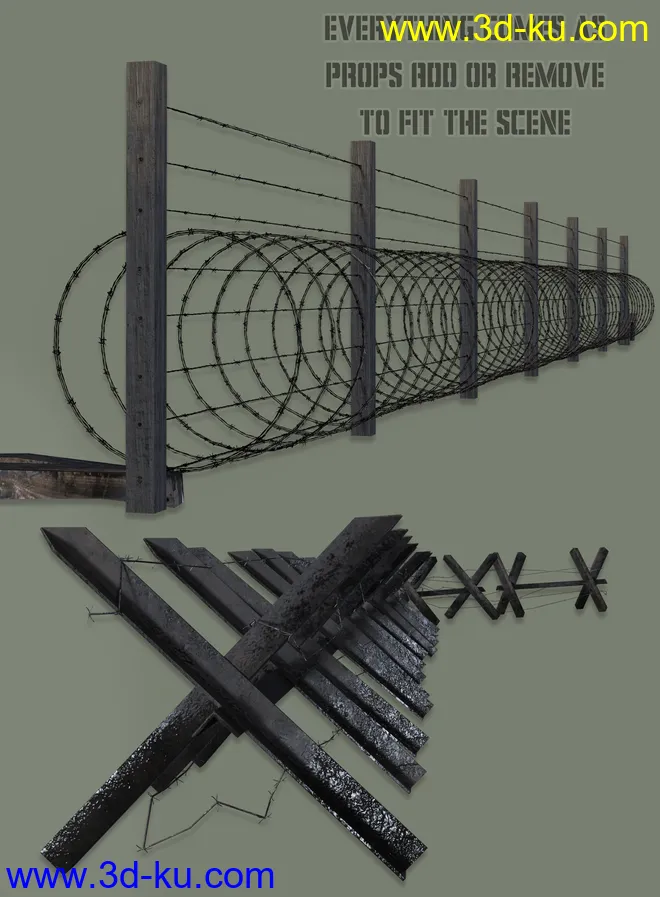 WW1 Trench, No Man's Land模型的图片9