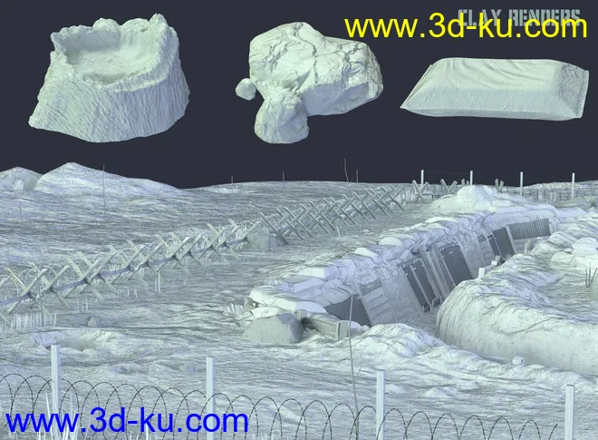 WW1 Trench, No Man's Land模型的图片11