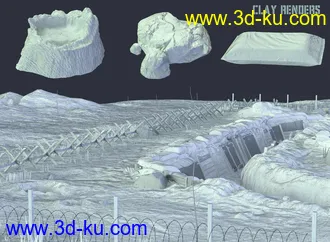3D打印模型WW1 Trench, No Man's Land的图片