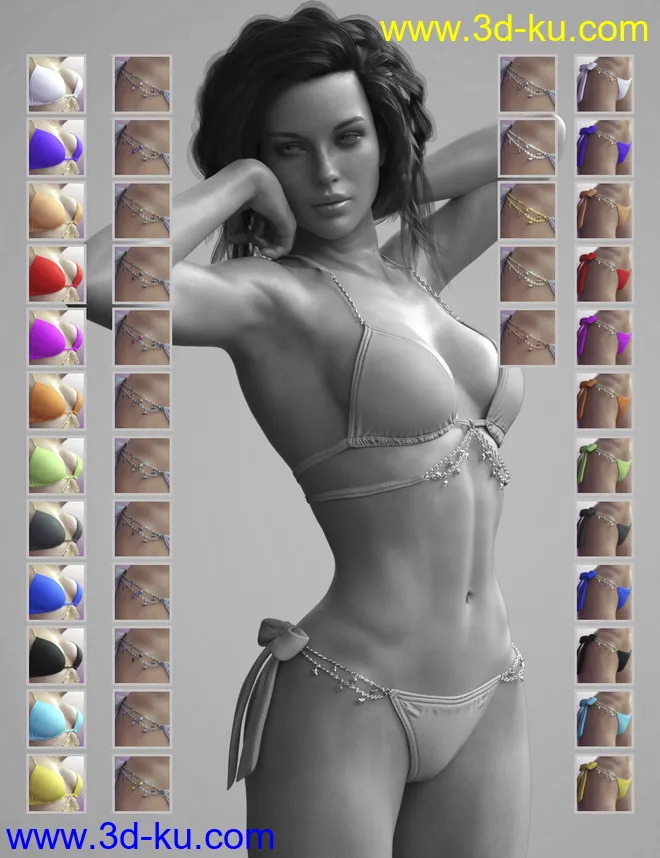 X-Fashion Chic Bikini for Genesis 8 Female(s)模型的图片4