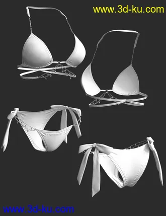 3D打印模型X-Fashion Chic Bikini for Genesis 8 Female(s)的图片