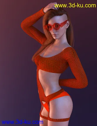 3D打印模型X-Fashion Hexagon Skin Bodysuit for Genesis 8 Female(s)的图片