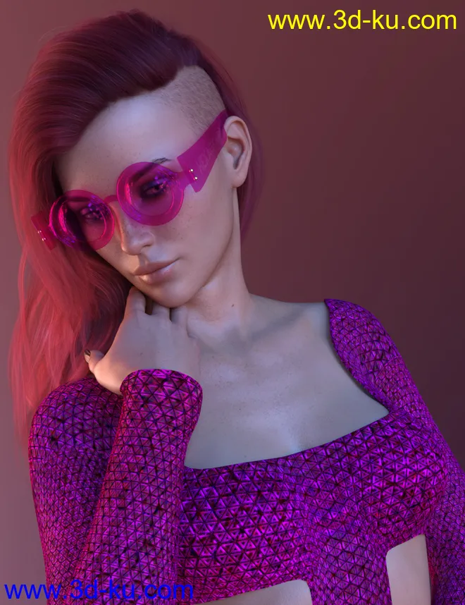 X-Fashion Hexagon Skin Bodysuit for Genesis 8 Female(s)模型的图片3