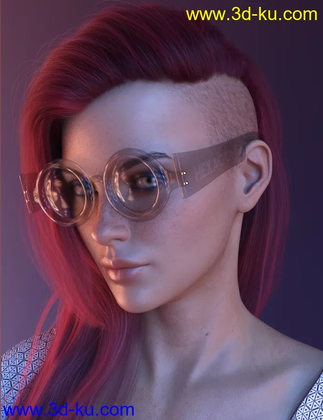 X-Fashion Hexagon Skin Bodysuit for Genesis 8 Female(s)模型的图片4