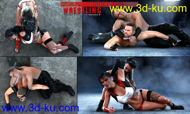 Z Anything Goes Wrestling Shapes and Poses for Genesis 8模型的图片4