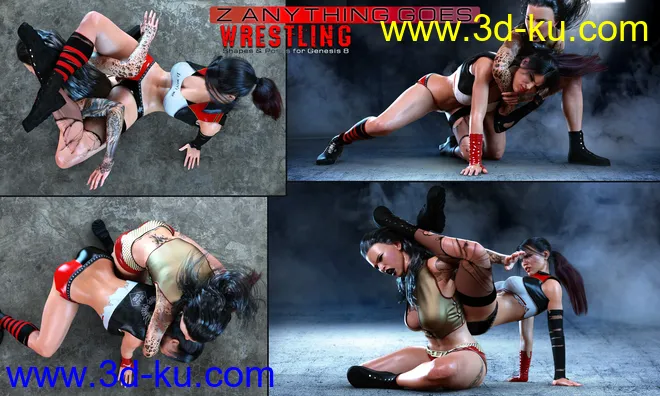 Z Anything Goes Wrestling Shapes and Poses for Genesis 8模型的图片6