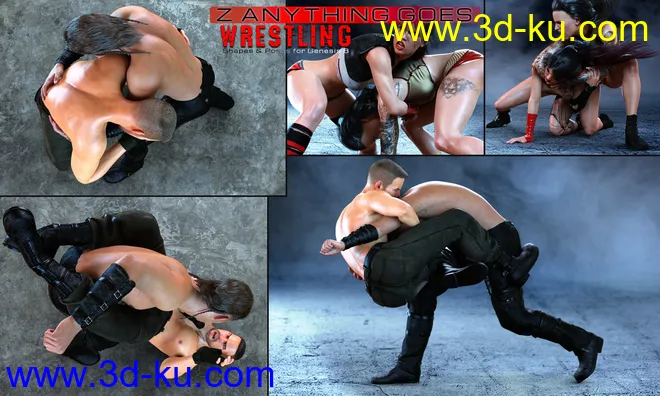 Z Anything Goes Wrestling Shapes and Poses for Genesis 8模型的图片9