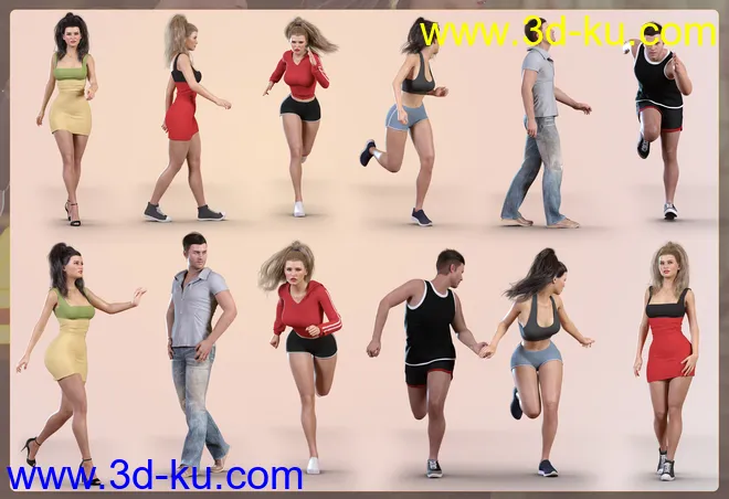 Z Walking and Running Pose Mega Set模型的图片4