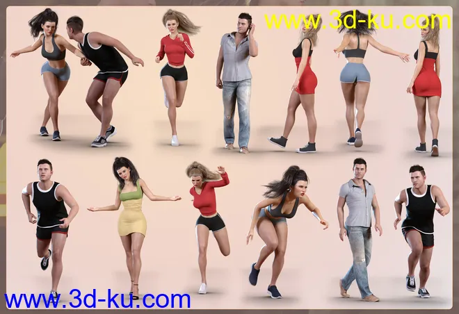 Z Walking and Running Pose Mega Set模型的图片6