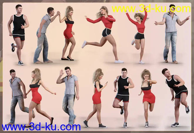 Z Walking and Running Pose Mega Set模型的图片7