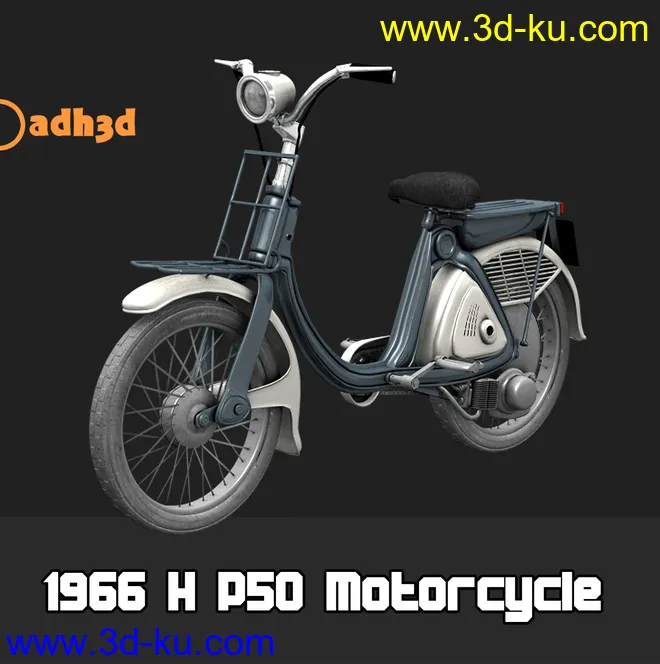 1966 H P50 motorcycle模型的图片1