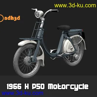 3D打印模型1966 H P50 motorcycle的图片