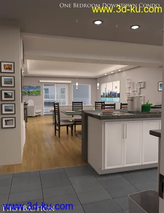 1stB One Bedroom Downtown Condo Apartment模型的图片1