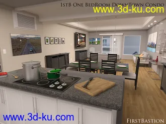 1stB One Bedroom Downtown Condo Apartment模型的图片3