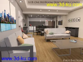 1stB One Bedroom Downtown Condo Apartment模型的图片4