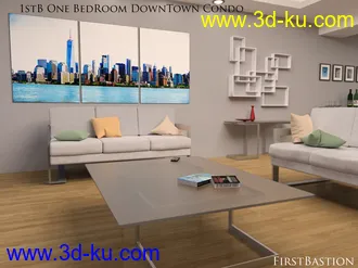 3D打印模型1stB One Bedroom Downtown Condo Apartment的图片
