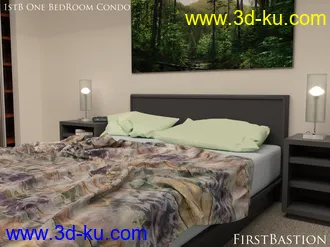3D打印模型1stB One Bedroom Downtown Condo Apartment的图片