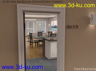 3D打印模型1stB One Bedroom Downtown Condo Apartment的图片