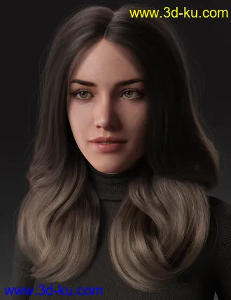 3D打印模型2021-01 Hair for Genesis 8 Females的图片