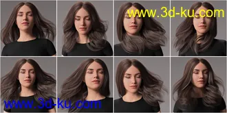 3D打印模型2021-01 Hair for Genesis 8 Females的图片