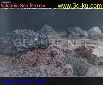 3D打印模型3D Scenery Volcanic Seabottom for Poser and Daz Studio的图片