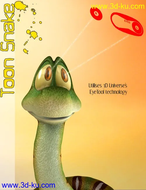 3D Universe Toon Snake模型的图片3