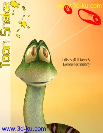 3D打印模型3D Universe Toon Snake的图片