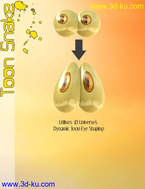 3D Universe Toon Snake模型的图片4