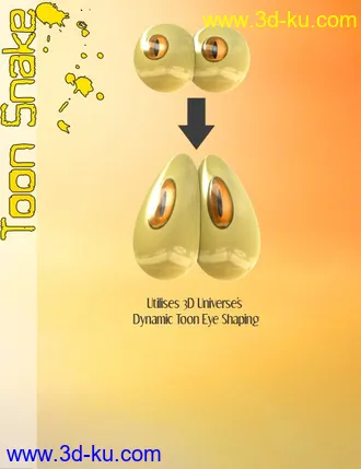 3D打印模型3D Universe Toon Snake的图片