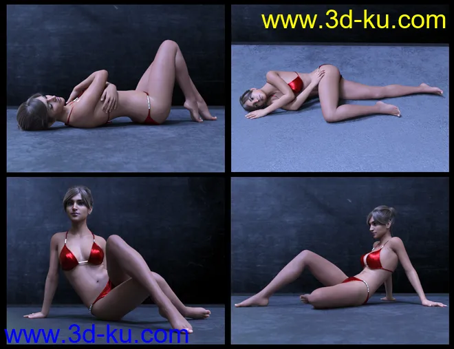 50 Advanced Floor Poses for Genesis 8 Female模型的图片8