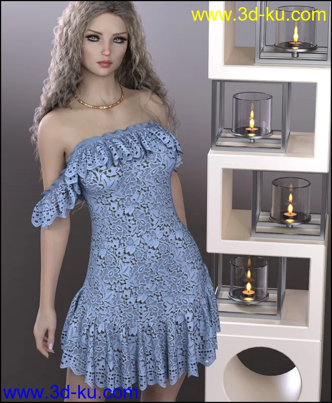 7th Ave - dforce - Octavia Dress for G8F模型的图片1