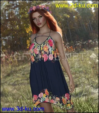 3D打印模型7th Ave - dForce Sweet Mini Dress for G8F的图片