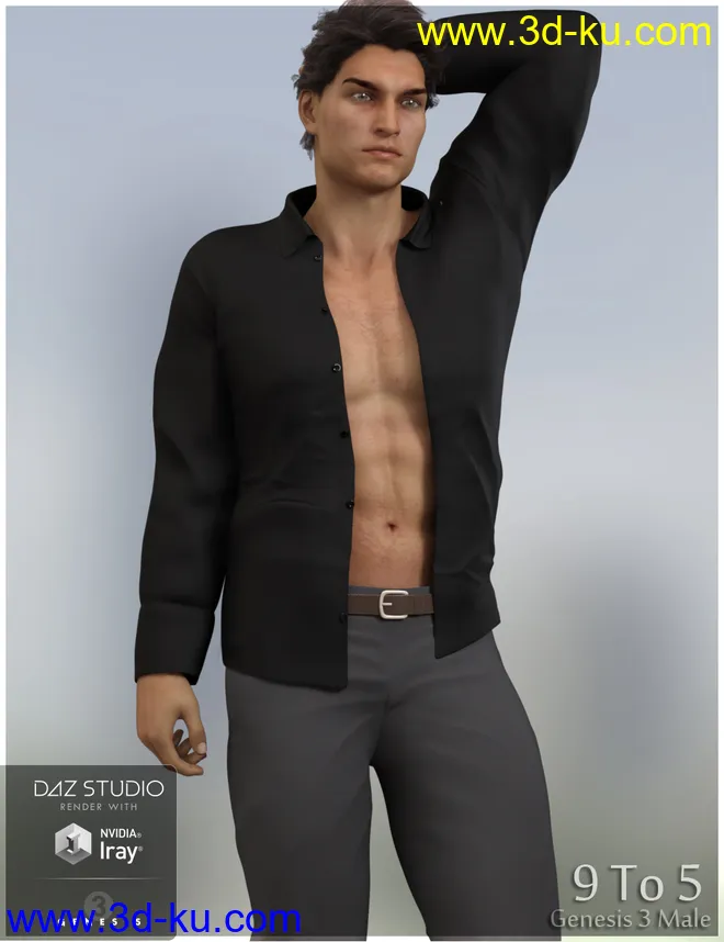 9 To 5 Outfit for Genesis 3 Male(s)模型的图片2