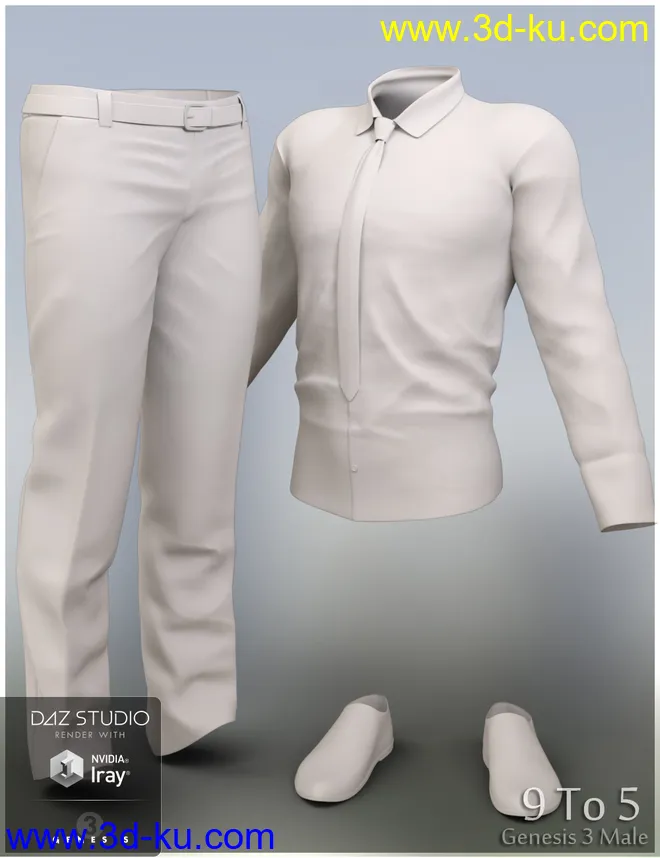 9 To 5 Outfit for Genesis 3 Male(s)模型的图片4