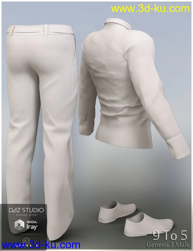 9 To 5 Outfit for Genesis 3 Male(s)模型的图片5
