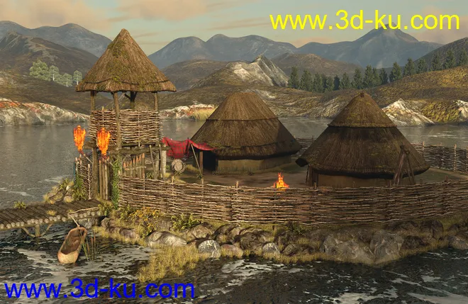 A Celtic Crannog on Lough Ea模型的图片10