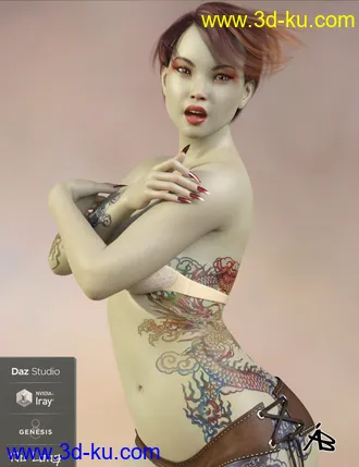 3D打印模型AB Nu Long for Genesis 8 Female的图片