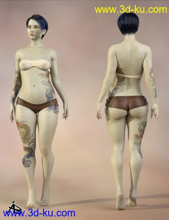 3D打印模型AB Nu Long for Genesis 8 Female的图片