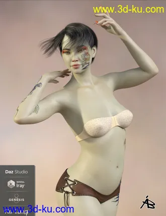 3D打印模型AB Nu Long for Genesis 8 Female的图片