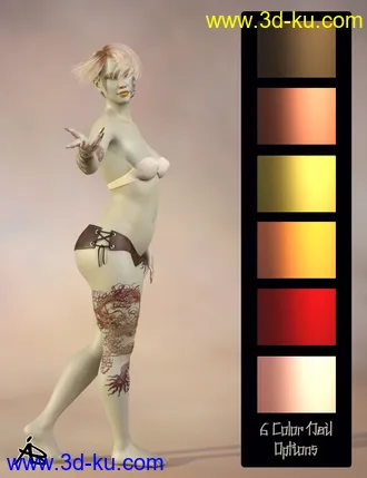 3D打印模型AB Nu Long for Genesis 8 Female的图片