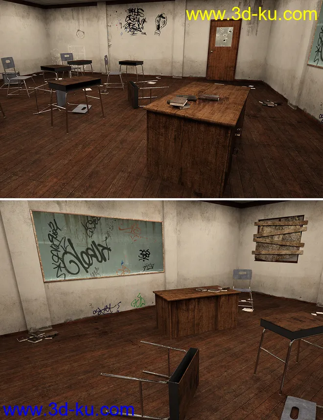 Abandoned Classroom模型的图片2