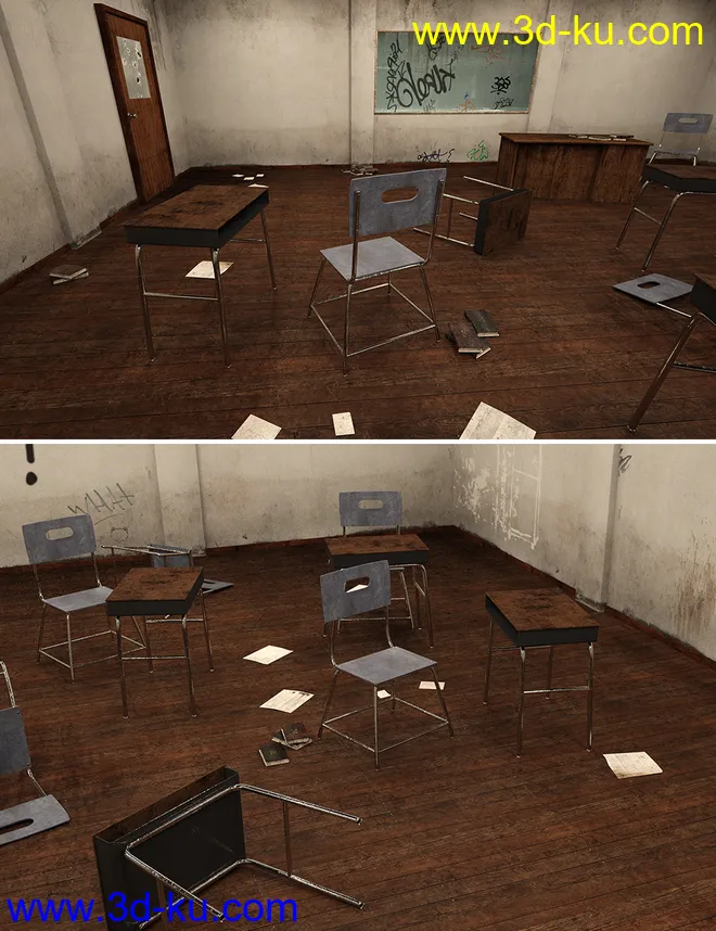 Abandoned Classroom模型的图片3