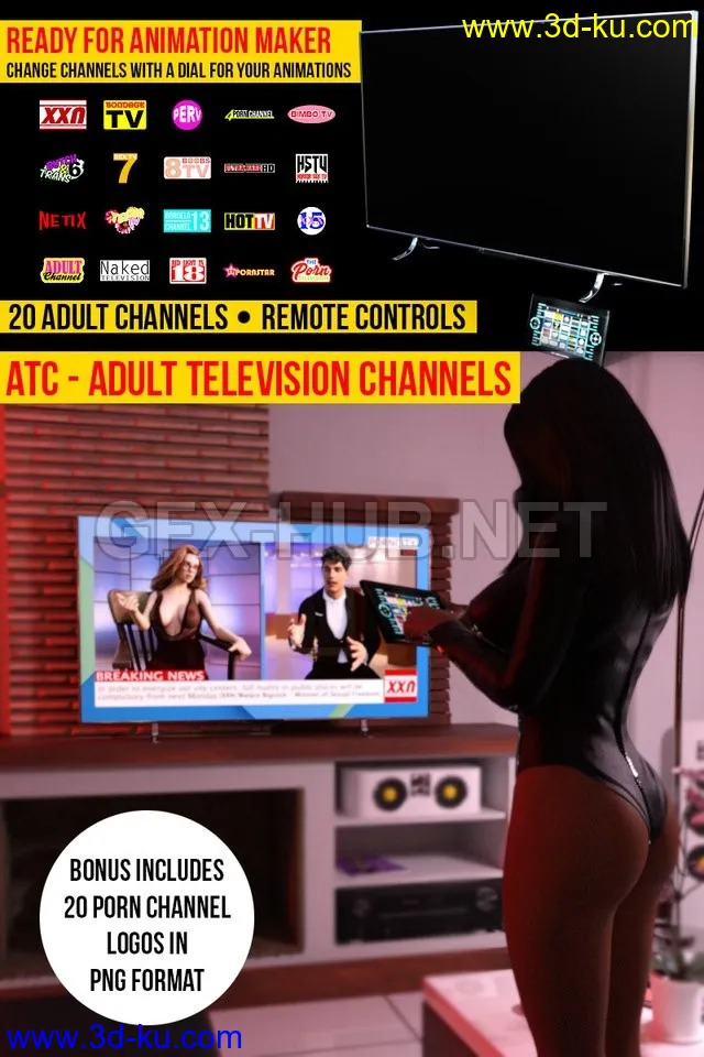 Adult TV For Daz Studio Iray模型的图片1