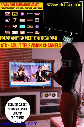 3D打印模型Adult TV For Daz Studio Iray的图片