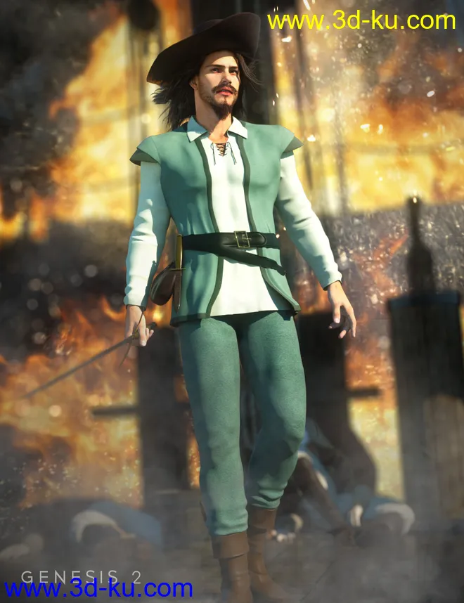 Adventurer for Genesis 2 Male(s)模型的图片1