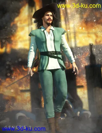 3D打印模型Adventurer for Genesis 2 Male(s)的图片