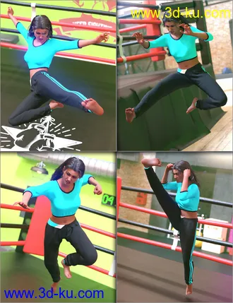 3D打印模型Aerial Combat Poses for Genesis 8的图片