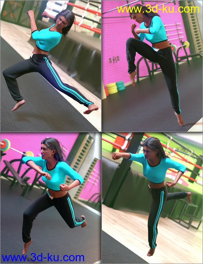 Aerial Combat Poses for Genesis 8模型的图片3