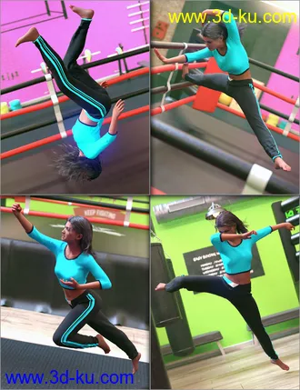 3D打印模型Aerial Combat Poses for Genesis 8的图片