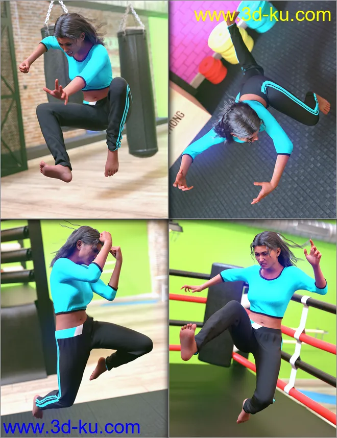 Aerial Combat Poses for Genesis 8模型的图片5